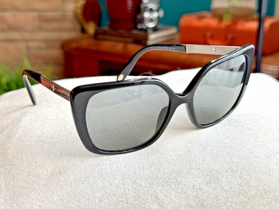 Tiffany & Co. Sunglasses TF 4074B 8001/3F Black Silver Keyhole Square Women's - Image 1 of 4