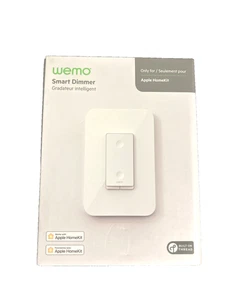 WEMO Wi-Fi Smart Light Switch Dimmer Apple Home Kit White NEW Sealed - Picture 1 of 7