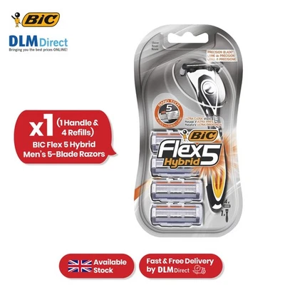 Men’s Razor – 5 Blade Shaving System with 1 Handle & 4 Refills Razor - Image 1 of 4