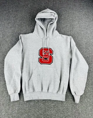 Vintage NC State Champion Sweater Mens Small Gray Pullover Hooded Sweatshirt - Image 1 of 4