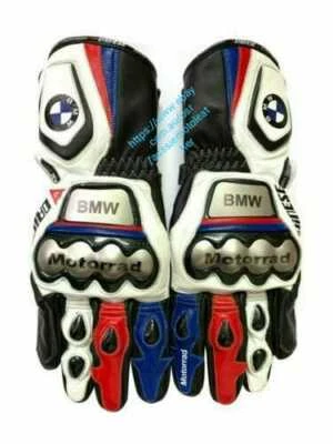 BMW GLOVES MOTORRAD MOTORBIKE MOTORCYCLE COWHIDE LEATHER GLOVES BIKERS ARMOURED Foto 1 de 4