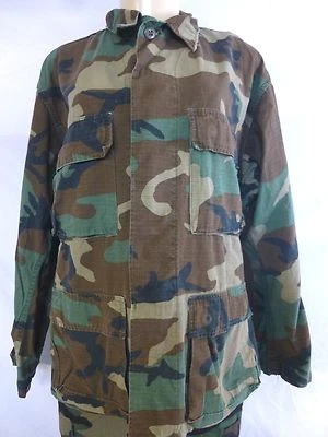 Selma Apparel Corp.  U.S. Army Woodland Camo Combat Coat - Size: Medium Short - Image 1 of 4