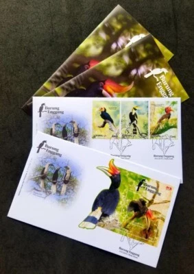 Malaysia Iconic Birds Hornbill 2024 Sarawak Fauna Wildlife (FDC) *odd *unusual - Image 1 of 4