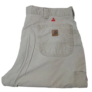 Pantalones de trabajo Carhartt para hombre color beige carpintero marca algodón lavado pato 42W 30L - Imagen 1 de 19