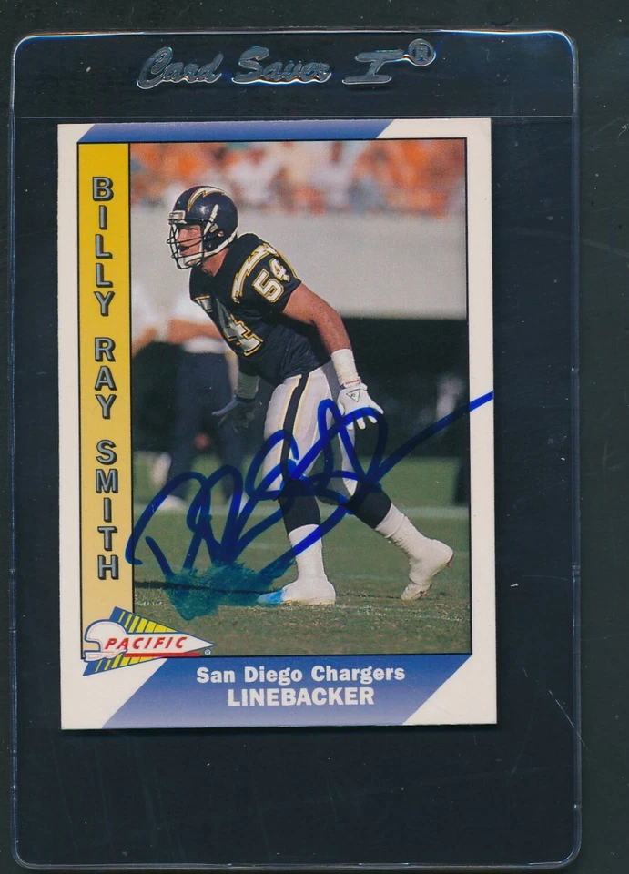 1991 Pacific #452 Billy Ray Smith Chargers Signed Auto *E3420 - Image 1 of 1