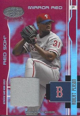 2003 Leaf Certified Materials Red Materials Robert Person 145 Philies 178/250 - Image 1 of 2