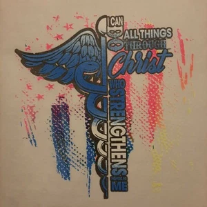 DO ALL THINGS THROUGH CHRIST NURSING SHIRT (FRONT PRINT ONLY) - Picture 1 of 25