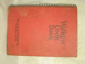 ANTIKE 1936 WATKINS KOCHBUCH FARBANZEIGEN ~ DRAHTGEBUNDEN ~ ERSTE AUSGABE? J.R. WATKINS CO - Bild 1 von 8