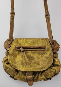 Jerome Dreyfuss Mini Twee Crossbody Bag Split Suede Gold mit Lederbesatz - Bild 1 von 24