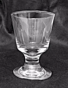 Vintage Clear Glass Pedestal Whiskey Glass 4" tall - Picture 1 of 6