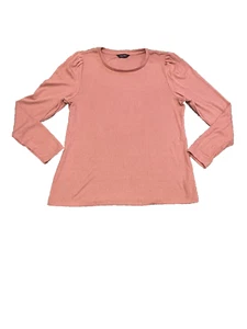 Well Worn Women's Long Sleeve Crewneck Top, Pink, XXL - Picture 1 of 3