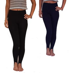 EXTRA LONG  TALL Leggings Pants HIGH WAIST STIRRUP COTTON Stretch SIZE 6 - 24 - Picture 1 of 5