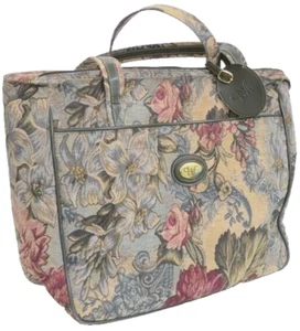 Diane Von Furstenberg Floral Brocade Carry-on Travel Shoulder Bag XL Tote - Picture 1 of 11