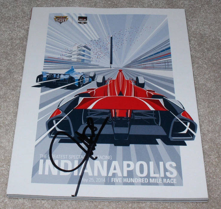 RYAN HUNTER-REAY SIGNED AUTHENTIC 2014 INDY 500 RACE PROGRAM w/COA INDIANAPOLIS - Image 1 of 1