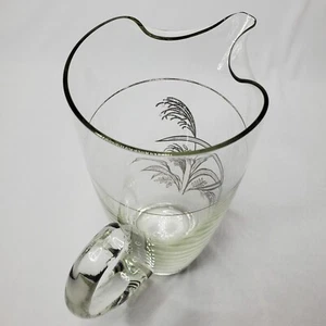 VTG Blendo Ice Tea Pitcher Silver Winter Wheat Pinched Ice Spout Floating Handle - Bild 1 von 21