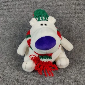 Gund Boris Bear Plush White Teddy Chubby Winter Christmas Stuffed Animal Toy - Picture 1 of 12
