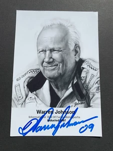 WARREN JOHNSON Dragracer HOF signed autograph 4x6 Photo - Picture 1 of 1