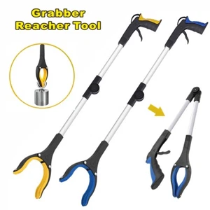 80cm Long Handled Grabber Reacher Pick Up Stick Litter Picker Disability Aid - Picture 1 of 13