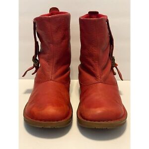 Dr. Martens Womens Tana Soft Leather Slouch Boot Red Size 10