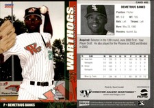 Demetrius Banks 2006 Choice Winston-Salem Warthogs #05 Card *AutographDen*