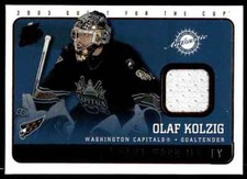 2002-03 PACIFIC QUEST FOR THE CUP JERSEY Olaf Kolzig R1 Washington Capitals #25