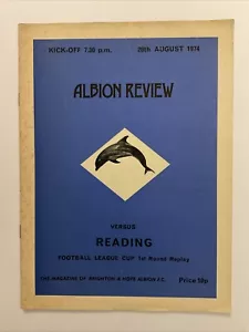Brighton & Hove Albion v Reading, League Cup 1st Round Replay, 28th August 1974 - Picture 1 of 2