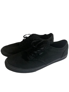 SZ 9.5 women VANS Authentic Atwood Black lace black shoes low top canvas sneaker - Picture 1 of 8