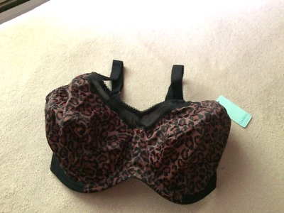 Sujetador Goddess 36K Leopardo Oscuro Kayla Con Aros Bandas Estilo 6164 Nuevo con Etiquetas Foto 1 de 4