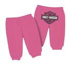 Harley-Davidson Baby Girls' Interlock Glitter Bar & Shield Pants, Pink 4000603