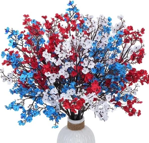 Rot Weiß Blau Künstliche Baby’s Atem Blumen 15 Bündel Seide Gypsophila Dekor - Bild 1 von 14