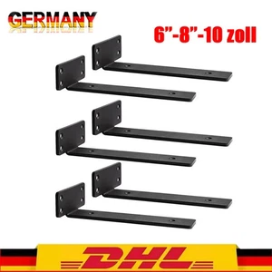6x 6-8-10 zoll Schwerlast Regalhalter Regalträger Regalhalterung Regal Schwarz - Bild 1 von 12
