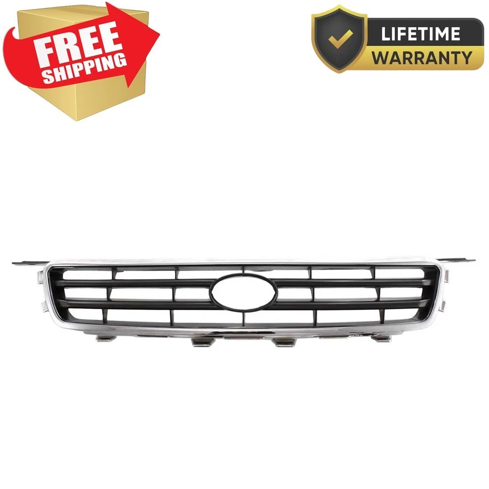 For 2000-2001 New Front Chrome/Silver Grille Assembly Toyota Camry Plastic Foto 1 de 4