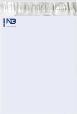 NB 12X15.5 Inch – 10 Pcs White Poly Mailers Strong Adhesive Self-Seal Shipping E - Image 1 of 4