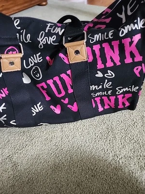 Victoria's Secret Love Pink Leopard Rolling Duffle Bag  Zipper Needs Repair  - Image 1 of 2