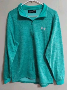 Suéter Under Armour Coldgear Suelto Para Hombre Verde Brezo Cuarto de Cremallera! ¡Talla grande!! - Imagen 1 de 4