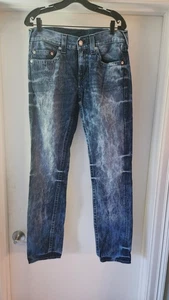 Pantalones de mezclilla ajustados relajados True Religion para hombre A12 azules talla 32x32 - Imagen 1 de 10