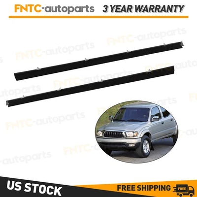 Fit For Toyota Tacoma 1995 1996-2004 2pcs Front Door Window Belt Weatherstrip - Image 1 of 4