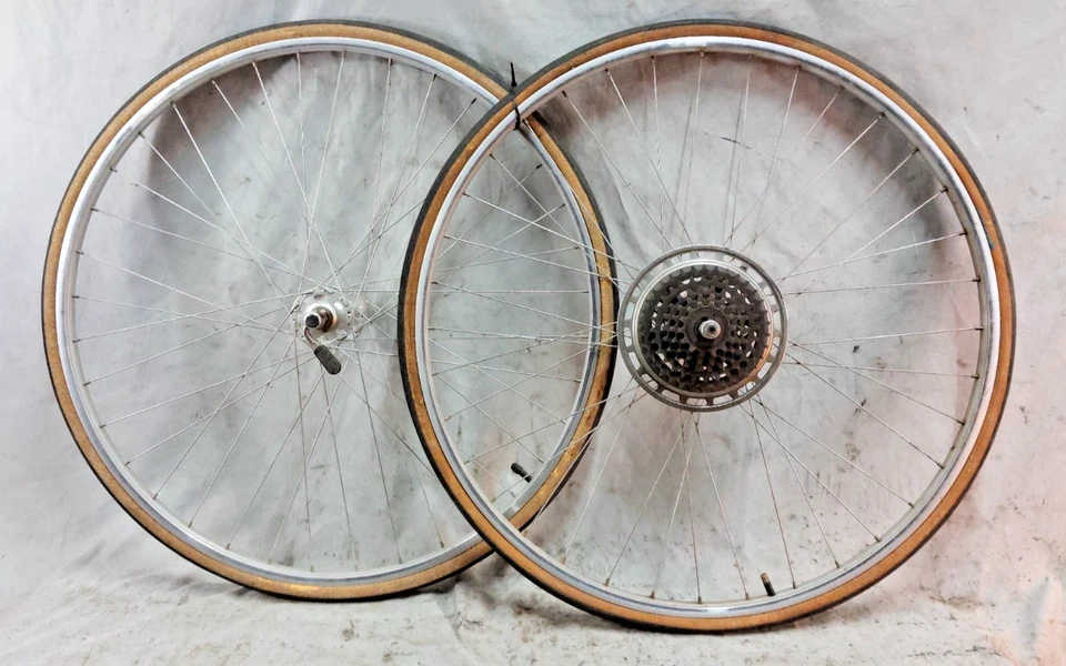 Shimano DuraAce 27" Road Bike WheelSet 126/100 Freewheel QR High Flange 36S Cafe - Image 1 of 4