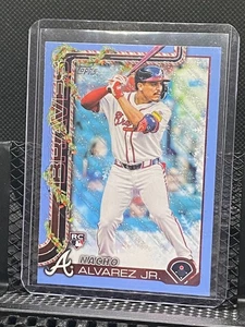 Nacho Alvarez Jr. RC 2025 Topps Holiday - Light Blue and White Glitter  - #183 - Picture 1 of 2
