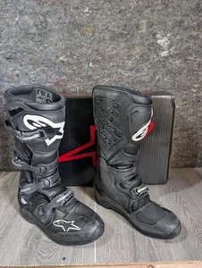 Men’s Alpinestars Tech 5 Boots Motocross Dirt Bike Size 10 Black - Picture 1 of 11
