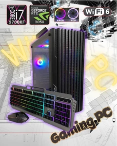 Custom Gaming PC 7-9700KF RTX3050 UpTo 32GB RAM 1TB SSD 1TB HDD  WiFI6 Win11 pro - Picture 1 of 9