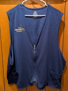 Official Walmart Proud Associate Unisex Dark Blue Employee Uniform Vest Size 2XL - Picture 1 of 6
