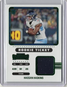 2022 Panini Contenders - Rookie Ticket Swatches Hassan Haskins #RTS-HHA (MEM, - Picture 1 of 2