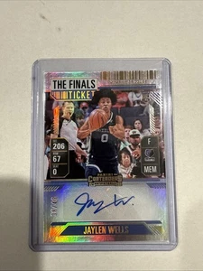 2024-25 Silhouette Contenders Finals Ticket Jaylen Wells RC Rookie AUTO /49 - Bild 1 von 4