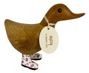 DCUK ~ KATE ~ handgeschnitzte und handbemalte Bambus Ente - Bild 1 von 10