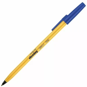 Blue Fine Ballpoint Pen Biro 0.4mm Handwriting School Home 7853696 Pack of 50 - Picture 1 of 6