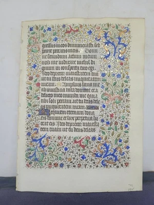 Book of Hours Leaf 1440 ~ Illuminated Manuscript ~ Dunois Master ~ Folio 102 - Image 1 of 4