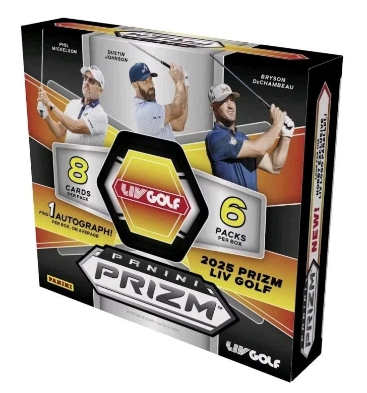 Golf Panini Prizm LIV 2025 caja de hobby sellada de fábrica Foto 1 de 1