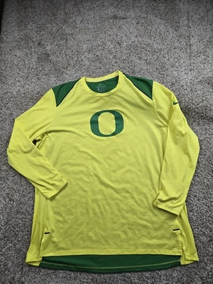 Oregon Ducks Shirt 2XL Mens Yellow Nike Elite Basketball Long Sleeve Dri-Fit - Image 1 of 4