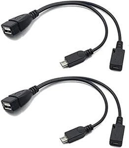 2 Pack OTG Cable Replacement for Fire Stick 4K, Amazon TV, black - Picture 1 of 7